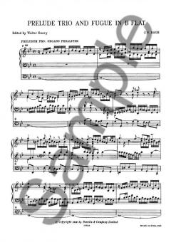 Prelude, Trio and Fugue in B Flat for Organ von Johann Sebastian Bach 