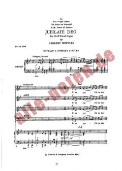 Jubilate Deo For The Chapel Of St Peter Ad Vincula von Herbert Howells 