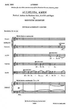 Alleluia, Amen von Kenneth Leighton 