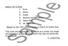 Missa De Gloria Op. 82 von Kenneth Leighton 