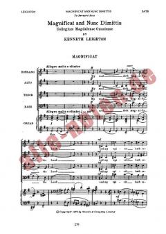 Magnificat & Nunc Dimittis von Kenneth Leighton 