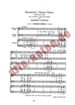 Benedicite, Omnia Opera von Herbert Sumsion 