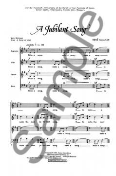 A Jubilant Song (Rene Clausen) 