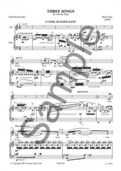 Elias Three Rossetti Songs Alto And Harp (Brian Elias) 