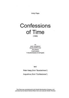 Pape A Confessions Of Time Sc SATB (Andy Pape) 