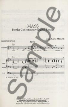 Mass For The Contemporary English Liturgy (Carlo Menotti) 