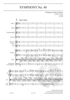 Sinfonie Nr. 40 g-Moll KV 550 von Wolfgang Amadeus Mozart 