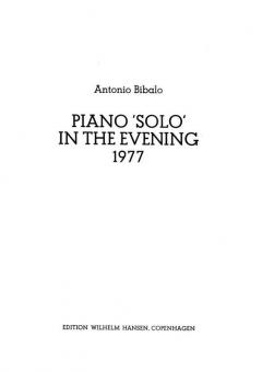 In the Evening von Antonio Bibalo 