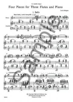 Four Pieces for Three Flutes and Piano von Louis Moyse 