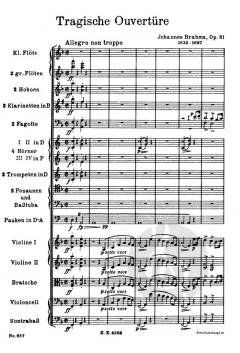 Tragische Ouvertüre op. 81 von Johannes Brahms 