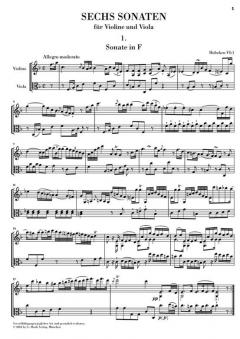6 Sonaten Hob. VI:1-6 von Joseph Haydn für Violine und Viola Hob. VI:1-6 im Alle Noten Shop kaufen