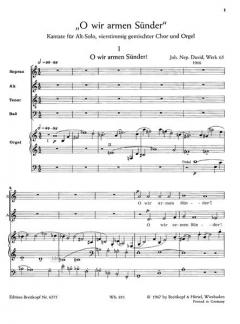 O wir armen Sünder Wk 65 (Johann Nepomuk David) 