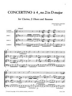 Concertino a 4 Nr. 2 MWV VIII/6 (Johann Melchior Molter) 