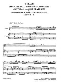 Sämtliche Arien aus den Kantaten, Messen, Oratorien Band 1 (J.S. Bach) 