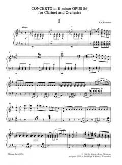 Concerto in e op. 86 von Franz Vincenz Krommer 