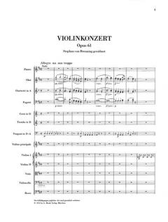 Violinkonzert D-dur op. 61 von Ludwig van Beethoven 