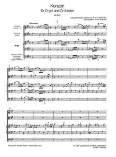 Orgelkonzert Nr. 8 A-Dur op. 7/2 HWV 307 von Georg Friedrich Händel 