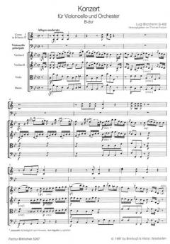 Violoncellokonzert B-dur von Luigi Boccherini 