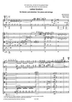 Valse Boston von Gija Kantscheli für Klavier und Streicher im Alle Noten Shop kaufen (Partitur)
