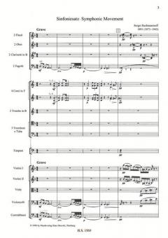 Sinfoniesatz (1891) / Scherzo für Orchester (1887) von Sergei Rachmaninow im Alle Noten Shop kaufen (Partitur)