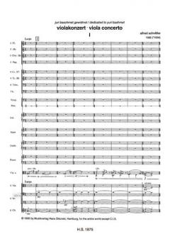 Konzert / Monolog von Alfred Schnittke für Viola und Orchester / für Viola und Streichorchester im Alle Noten Shop kaufen (Partitur)