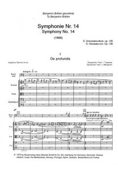 Sinfonie Nr. 14 von Dmitri Schostakowitsch 