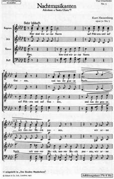 Vier Chorlieder op. 31 Nr. 3 von Kurt Hessenberg 