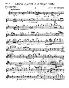 String Quartet in D Major von Arnold Schönberg 