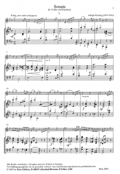 Sonate für Violine & Klavier von Adolf Kissling im Alle Noten Shop kaufen