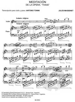 Thais Meditation von Jules Massenet 