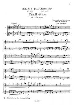 Duo Nr. 2 F-Dur von Michel Yost für 2 Klarinetten im Alle Noten Shop kaufen (Partitur)