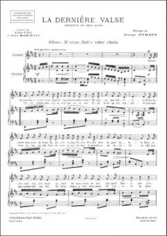 La Derniere Valse N 5 Chant/Piano (Quatuor Danse P von Oscar Straus 