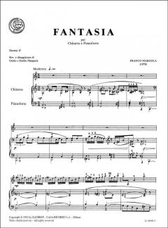 Fantasia, per Chitarra E Pianoforte Revisione E Di von F. Margola 