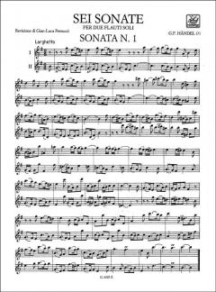 Sei Sonate per Due Flauti Soli von Georg Friedrich Händel 