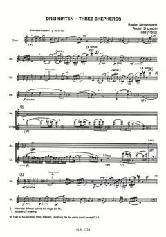 3 Hirten von Rodion Konstantinowitsch Schtschedrin für Flöte, Oboe und Klarinette (Partitur) im Alle Noten Shop kaufen