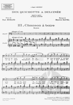 Don Quichotte A Dulcinee, Trois Poemes de Paul Mor von Maurice Ravel 