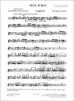 Bolero Clarinette/Piano Transcription Par Patrice von Maurice Ravel 