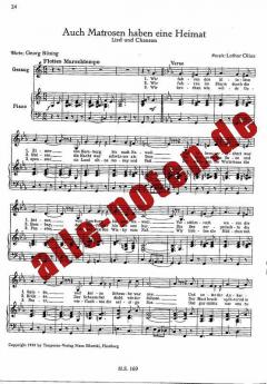 Das Seemannslieder-Album für Klavier für Gesang und Klavier