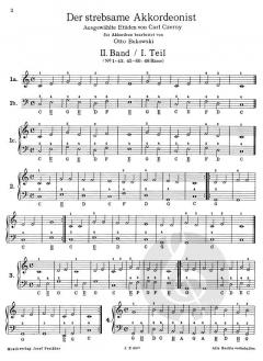 Der strebsame Akkordeonist Band 2 von Carl Czerny im Alle Noten Shop kaufen
