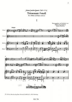 Triosonate f-moll von Johann Joachim Quantz für 2 Flöten und B.c. im Alle Noten Shop kaufen