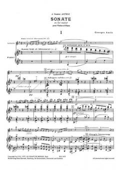 Sonate G-Dur von Georges Auric für Violine und Klavier im Alle Noten Shop kaufen