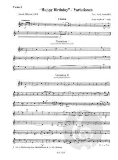 Happy Birthday-Variationen von Peter Heidrich für Streichquartett im Alle Noten Shop kaufen