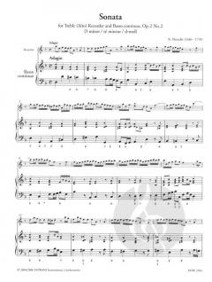 Sonate für Altblockflöte und B.c. op. 2 Nr. 2 in d-Moll (Benedetto Marcello) 