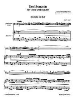 3 Sonaten BWV 1027-1029 von Johann Sebastian Bach für Viola und Klavier im Alle Noten Shop kaufen