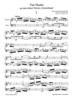 Vier Duette aus BWV 802-805 von Johann Sebastian Bach 