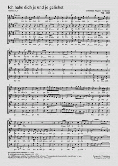 Ich habe dich je und je geliebet (Gottfried August Homilius) 