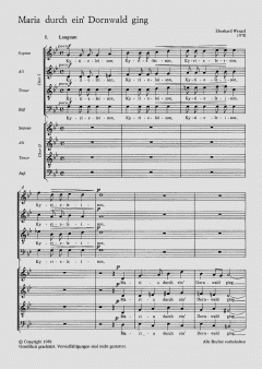 Maria durch ein Dornwald ging op. 57 (Eberhard Wenzel) 