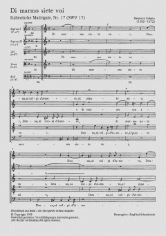 Di marmo siete voi SWV17 (Heinrich Schütz) 