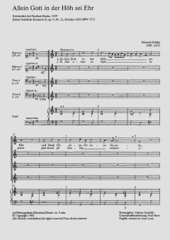Allein Gott in der Höh sei Ehr SWV327 von Heinrich Schütz 