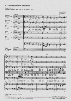Unser keiner lebet ihm selber SWV374 von Heinrich Schütz (Download) 